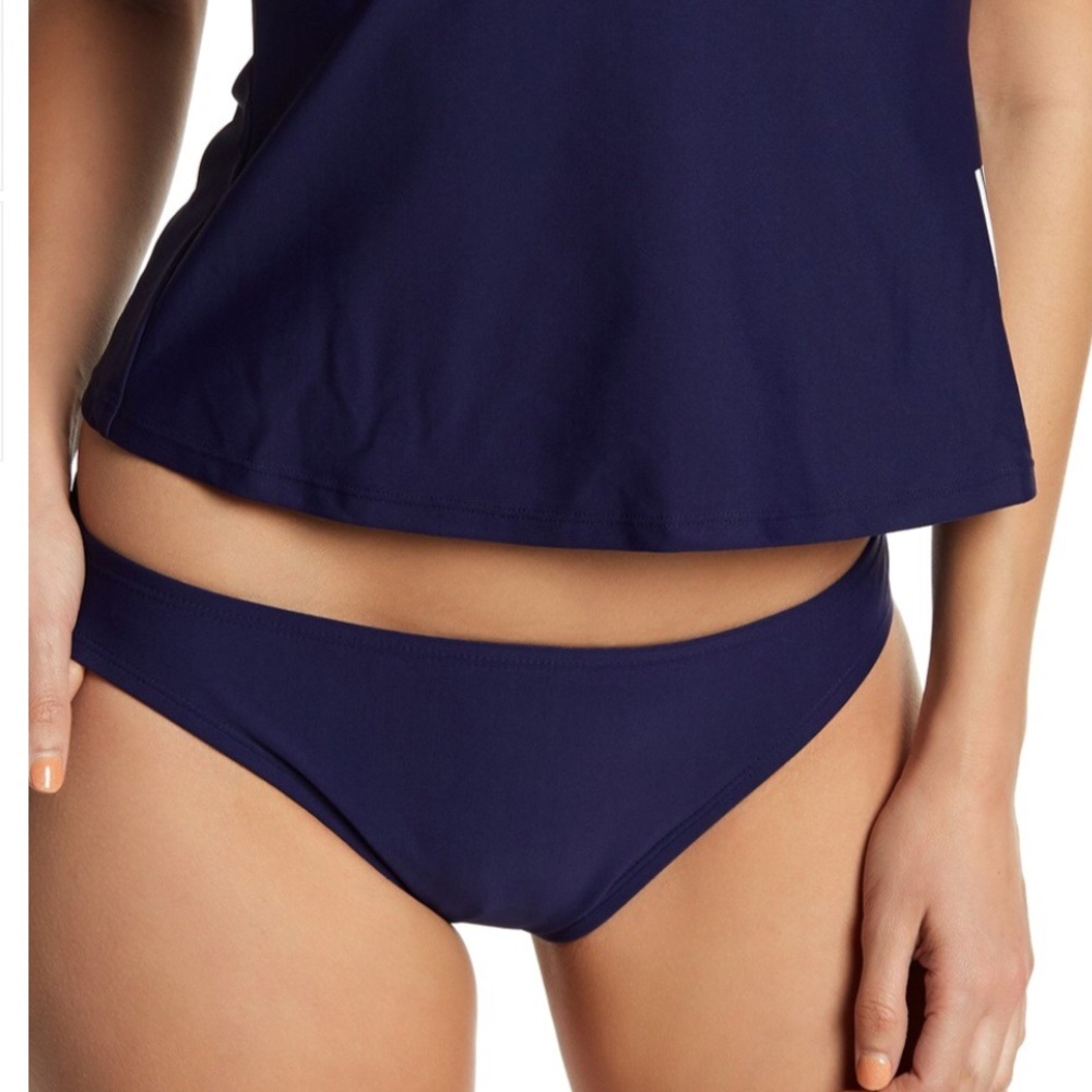 Adidas Solid Navy Hipster Bikini Bottoms Size L